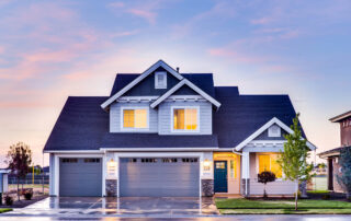 Blue painted house