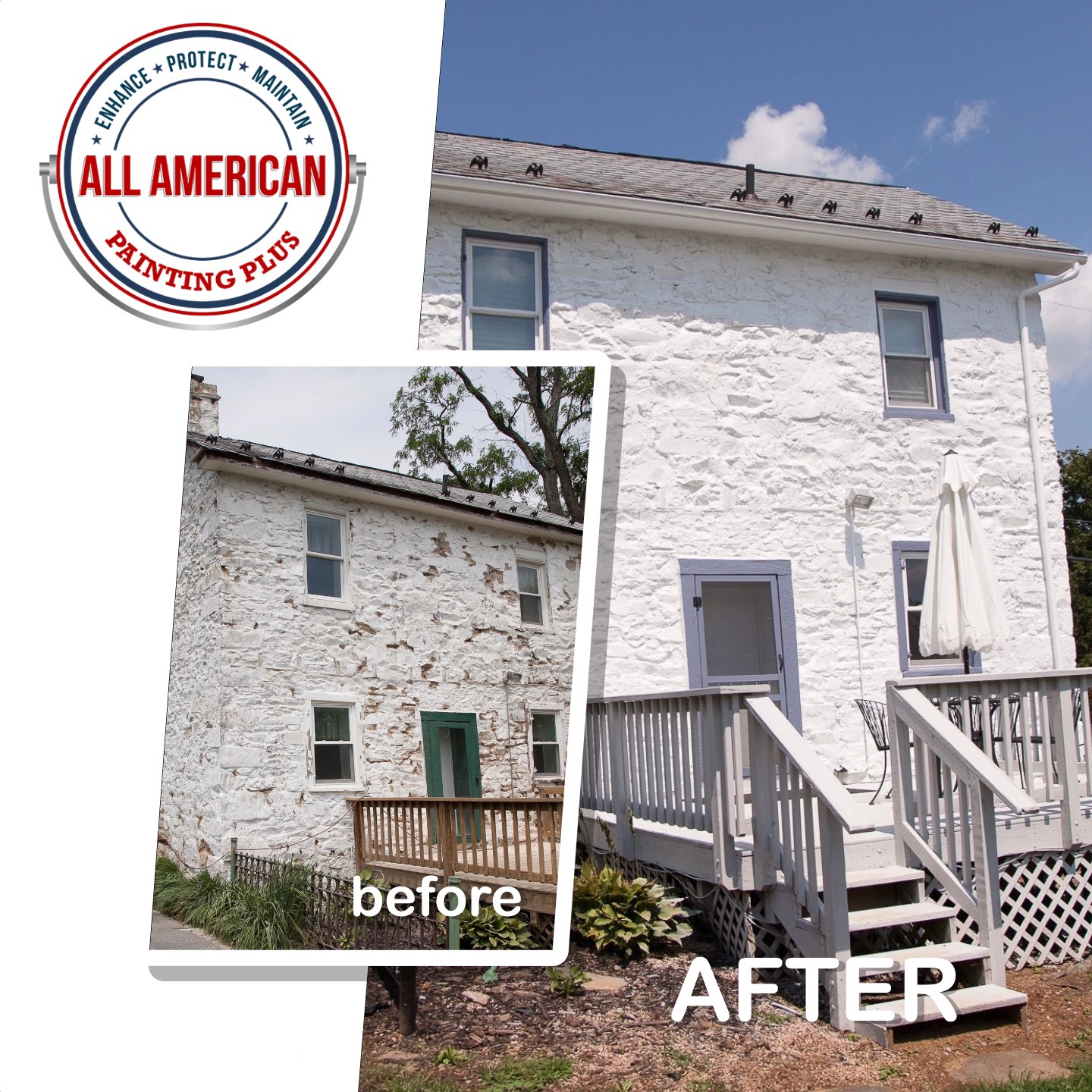 Exterior renovation before&after