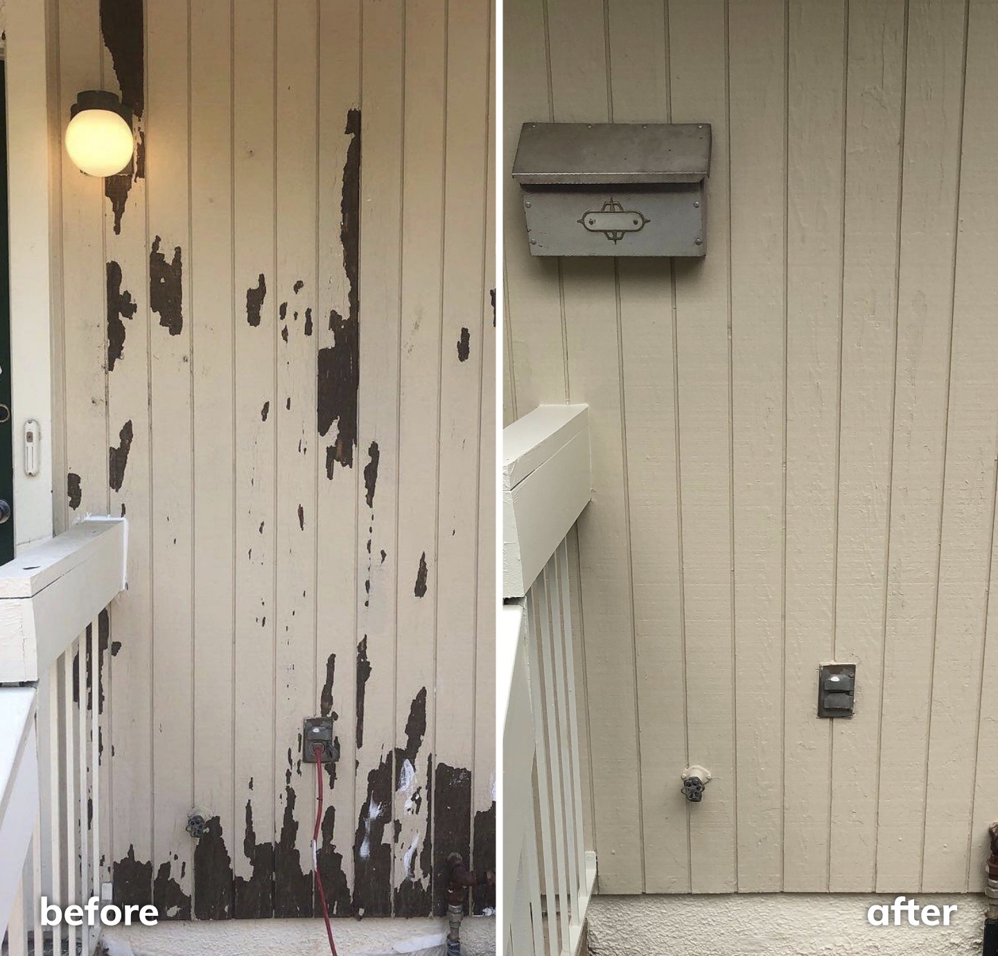 Exterior renovation before&after