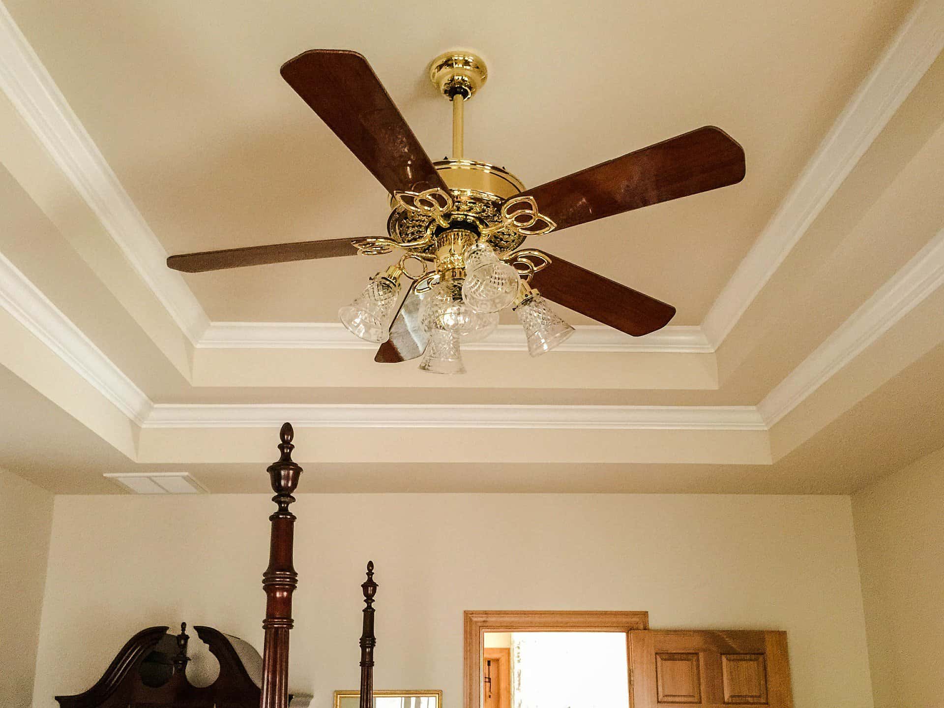 Freshly painted ceiling