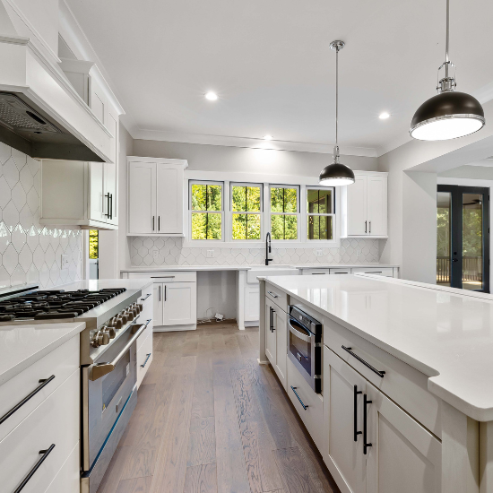 white cabinets