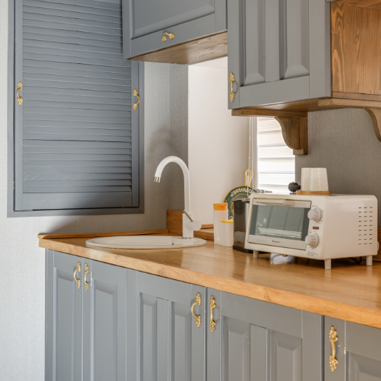 gray cabinets