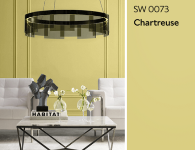 Chartreuse SW 0073 trending home paint colors