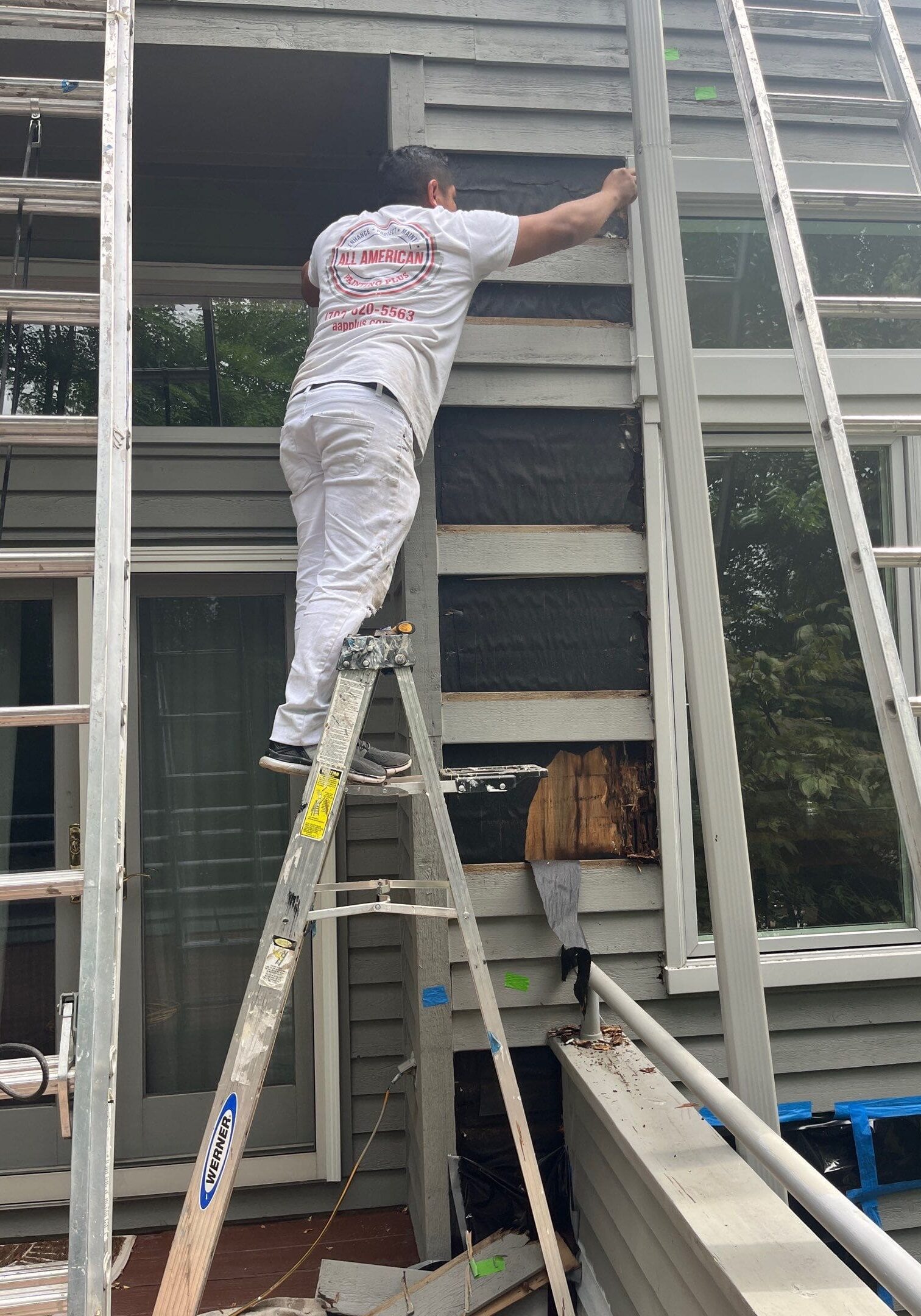 Exterior House Painting Project Revitalized a 1992 Classic Reston Home