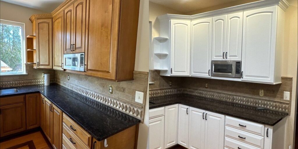 Before and After Cabinet Painting