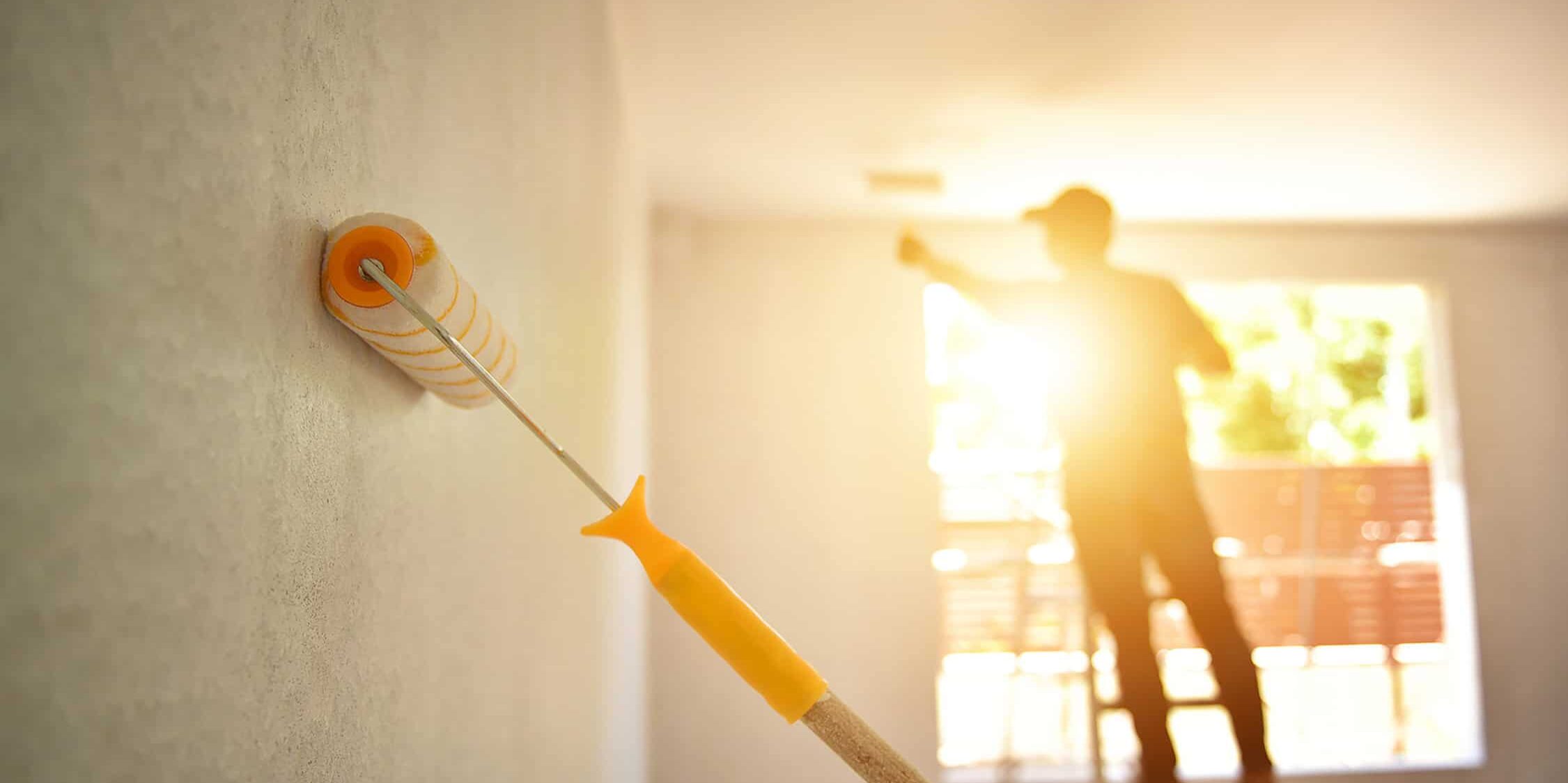 Interior painting with sunlight