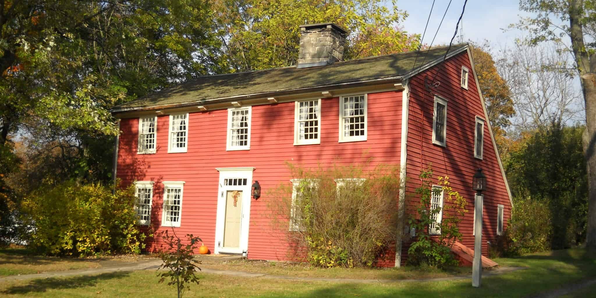 red house exterior painting