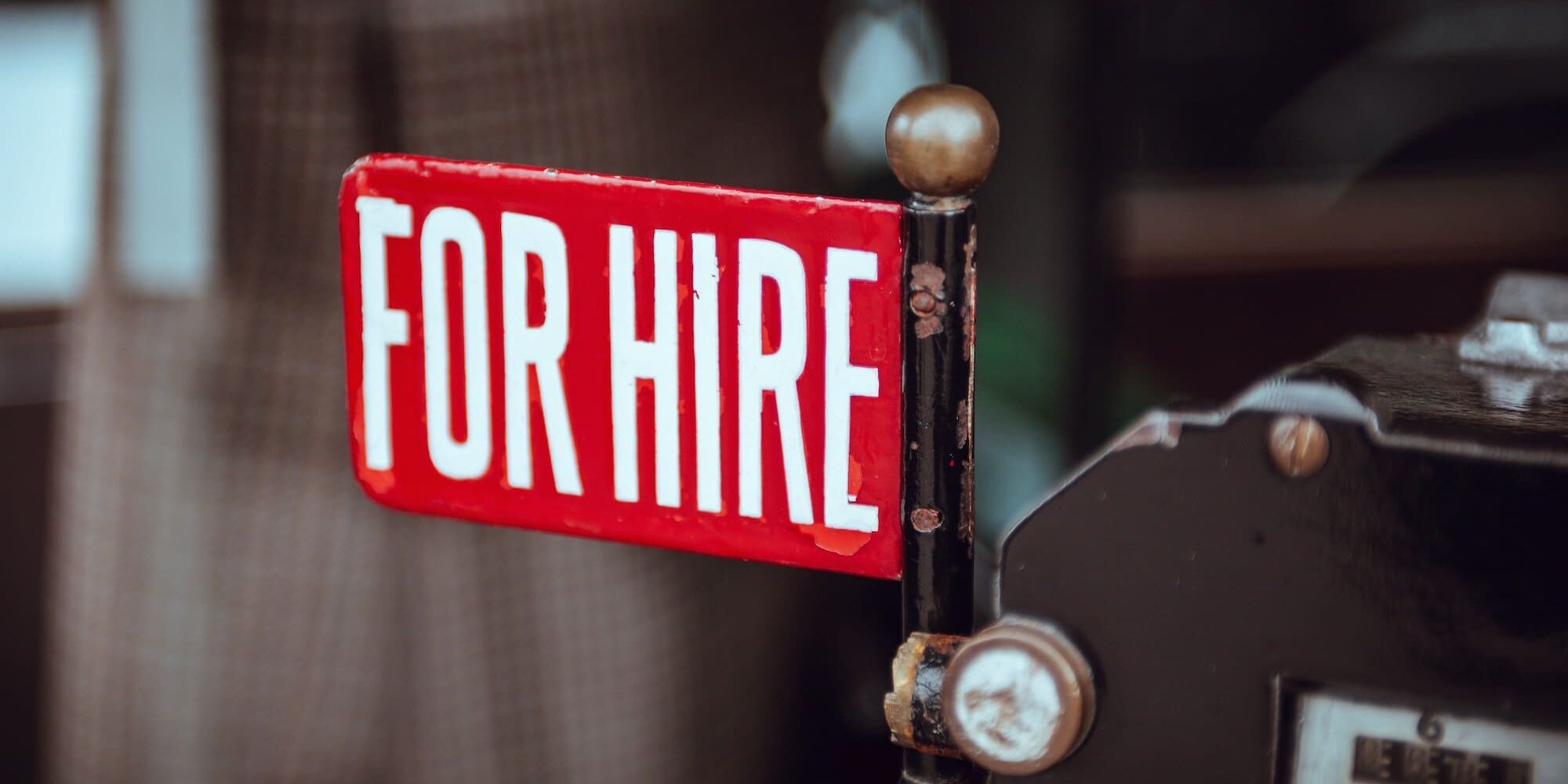 red for hire sign