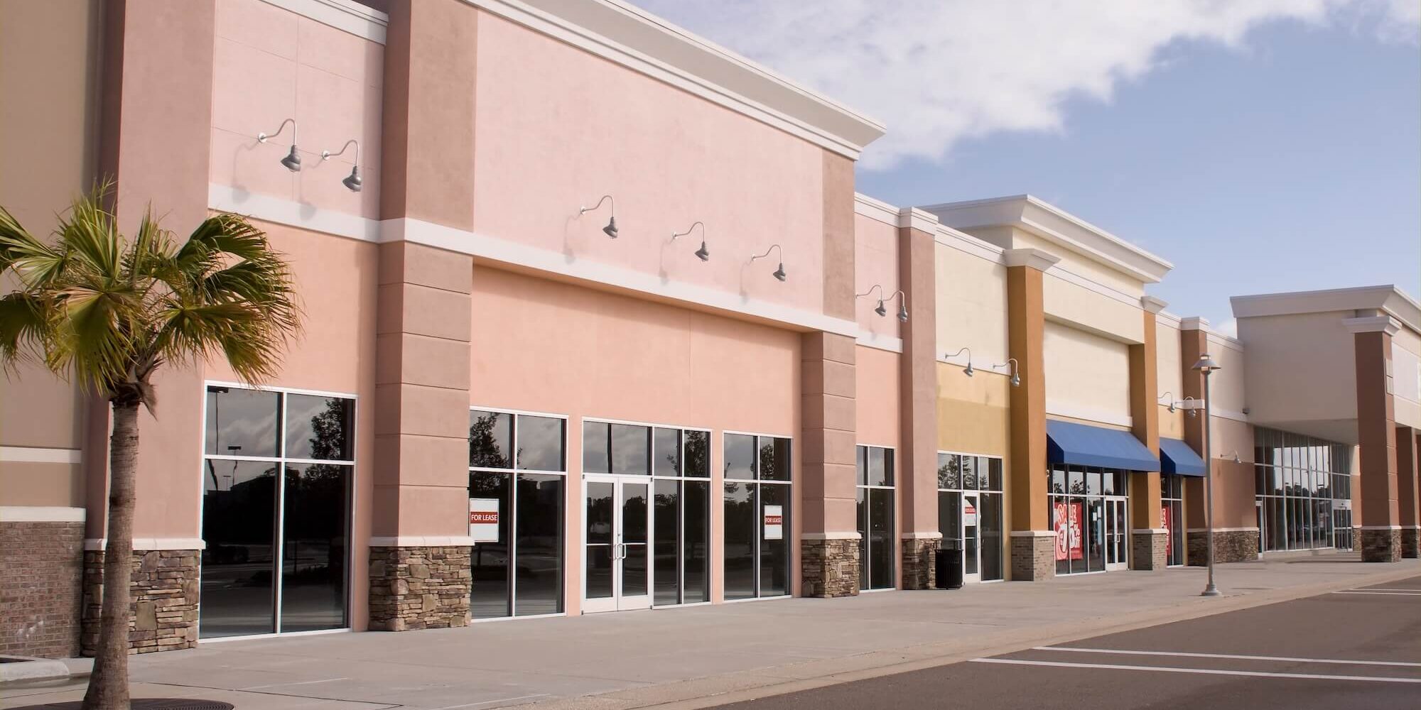 exterior of commercial building professionally painted